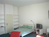 Sleeping section and door to bathroom