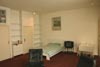 Sleeping section with bookshelves